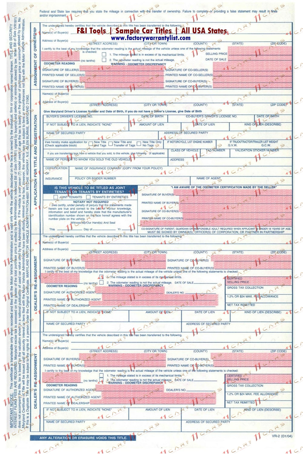 Title (Гръб) — Мериленд