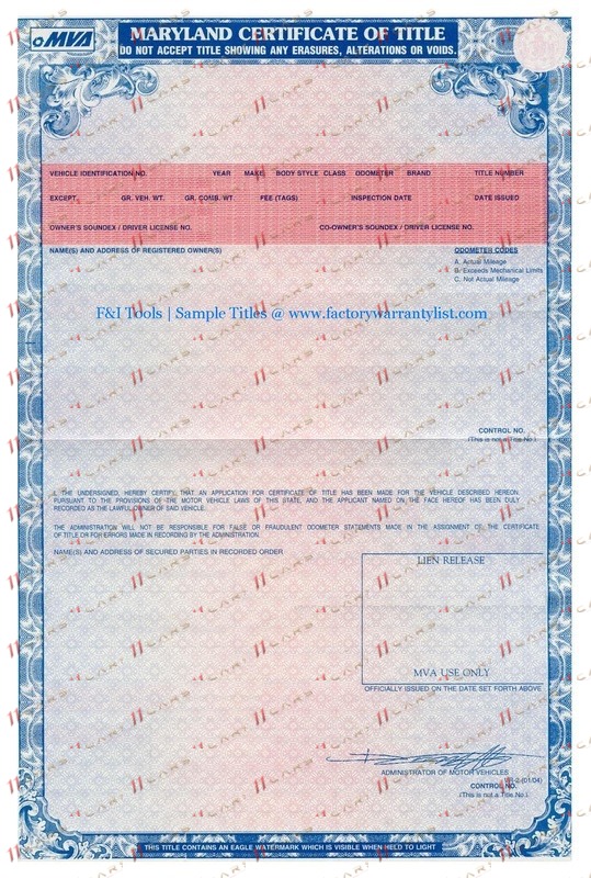 Title — Мериленд